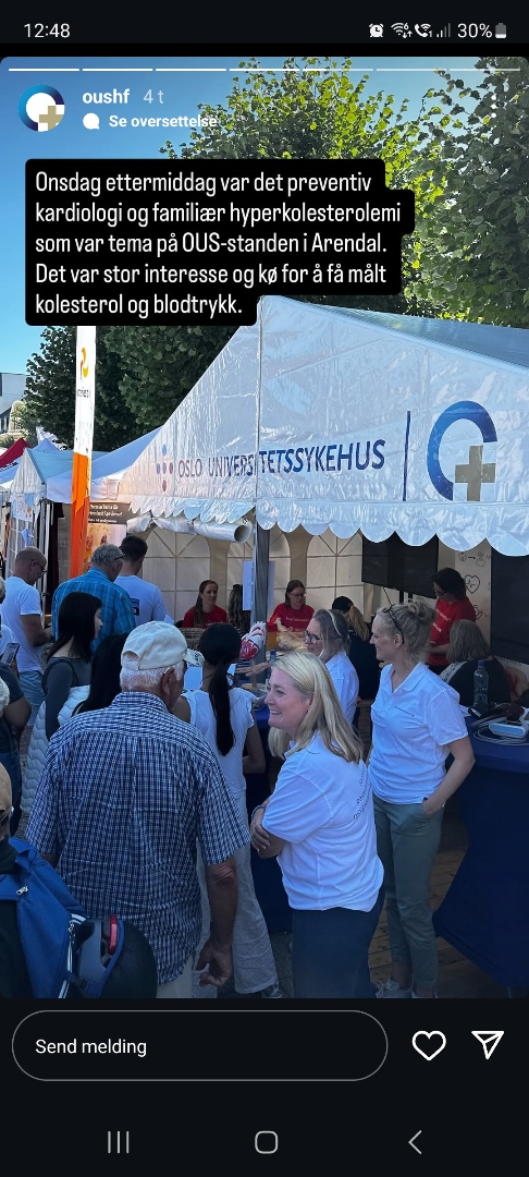 Stor aktivitet i OUS sitt telt onsdag 13.8 under Arendalsuka. Foto Børge Einrem, OUS
